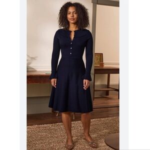 NWT Boden Abercrombie Knitted Dress Navy